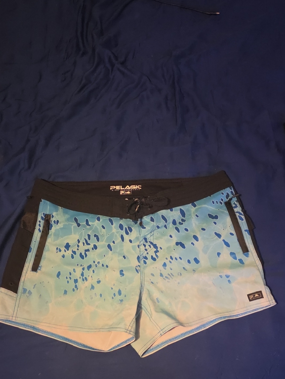 Pelagic Women’s Teal Blue Speckle Athletic Swim Shorts